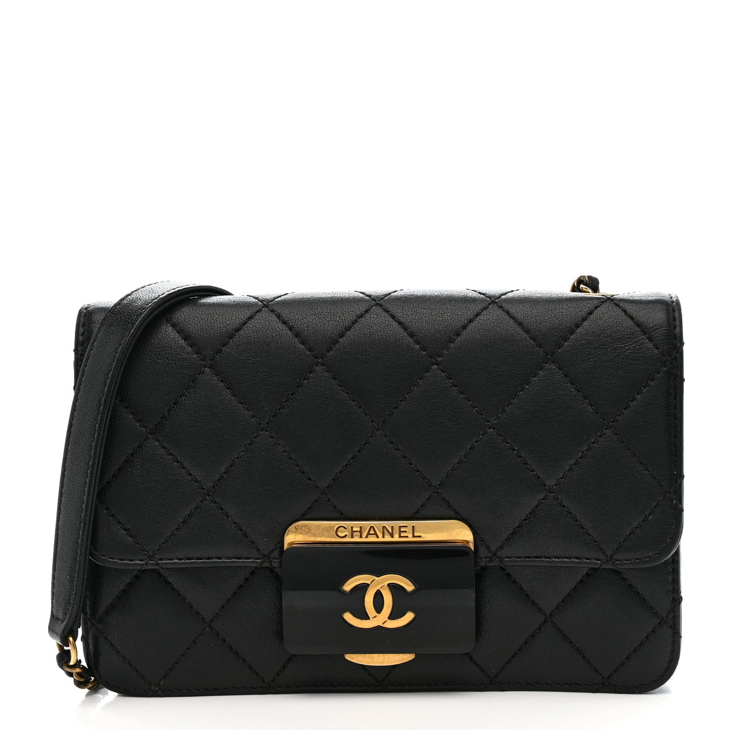Chanel Sheepskin Quilted Mini Beauty Lock Flap Black 1 of 14