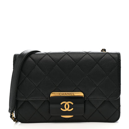 Chanel Sheepskin Quilted Mini Beauty Lock Flap Black 1 of 14
