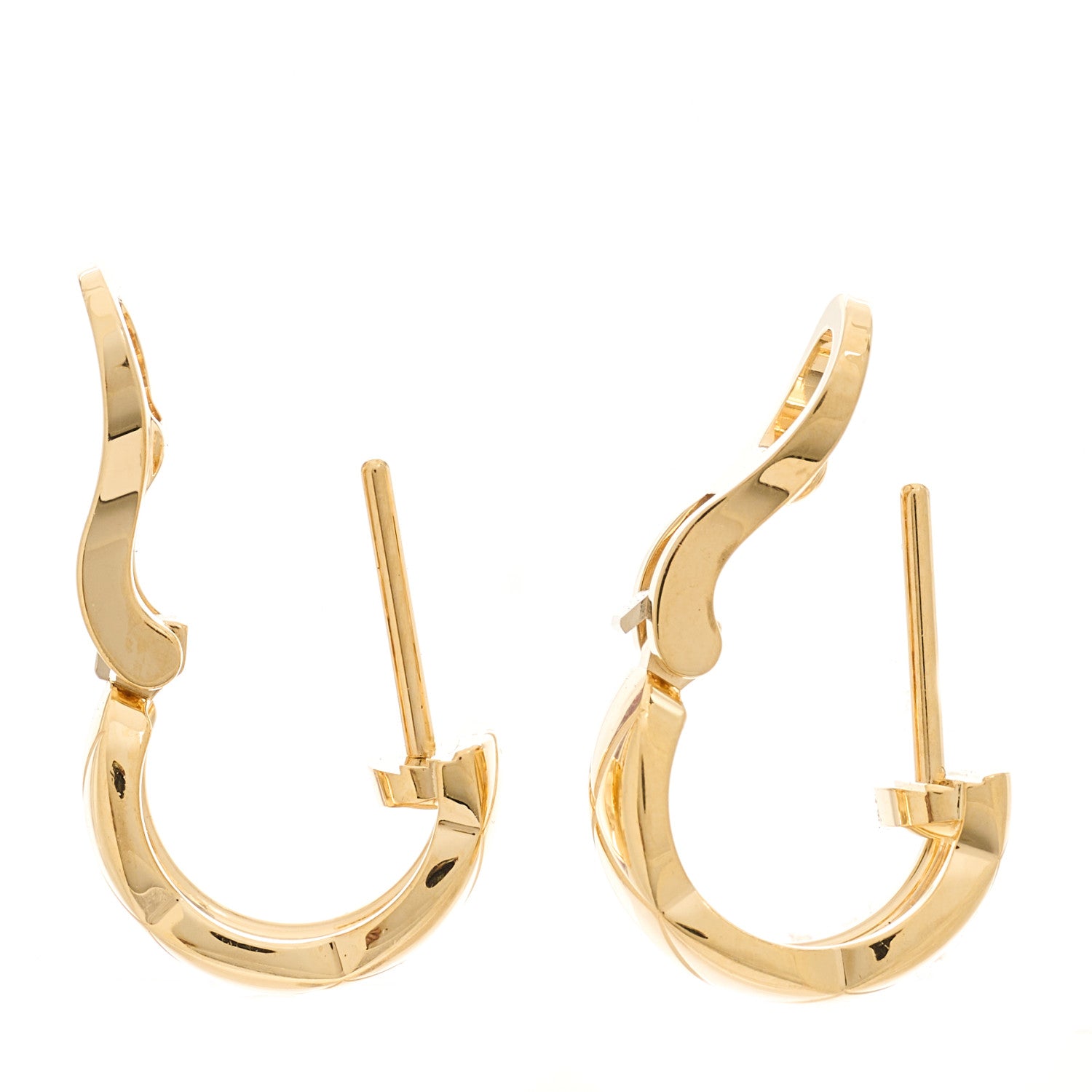 Chanel 18K Yellow Gold Coco Crush Hoop Earrings 3 of 5