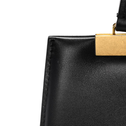 Celine Patina Box Calfskin Medium Clasp Bag Black 13 of 16