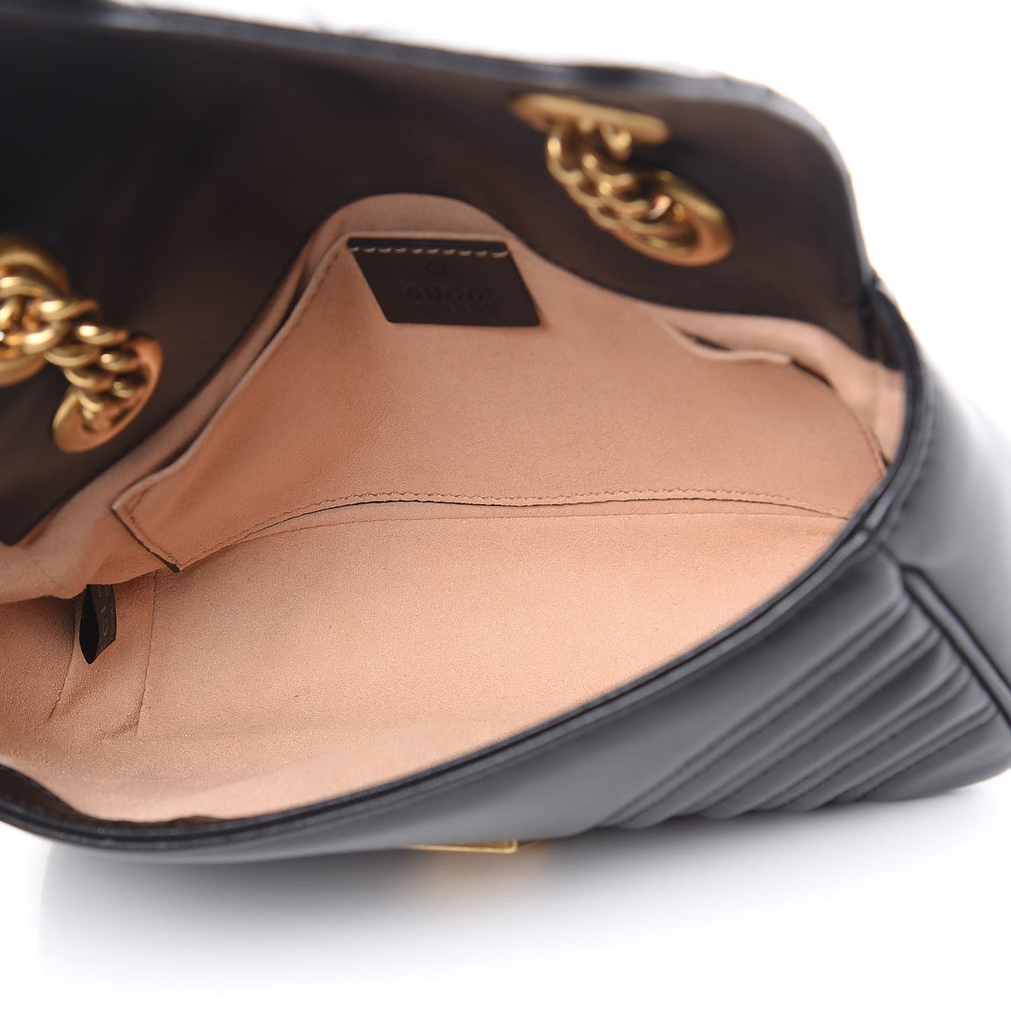 Calfskin Matelasse Mini GG Marmont Shoulder Bag Black