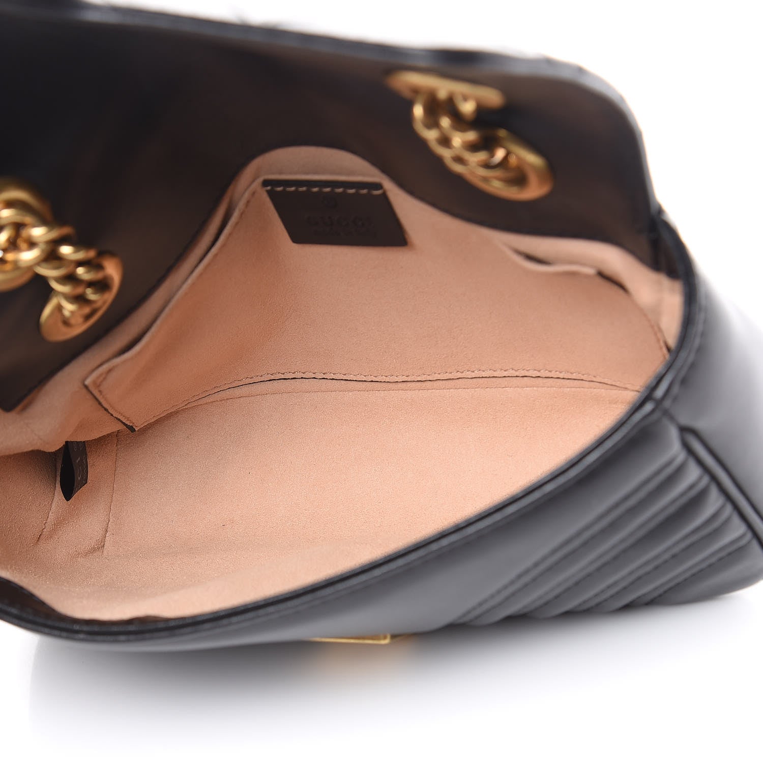 Gucci Calfskin Matelasse Mini GG Marmont Shoulder Bag Black 5 of 11