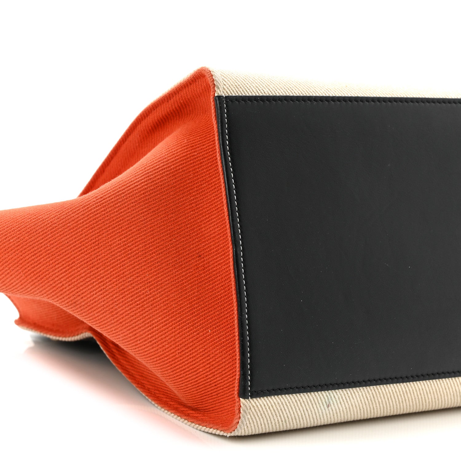 Celine Smooth Calfskin Linen Small Tri-Color Trapeze Orange