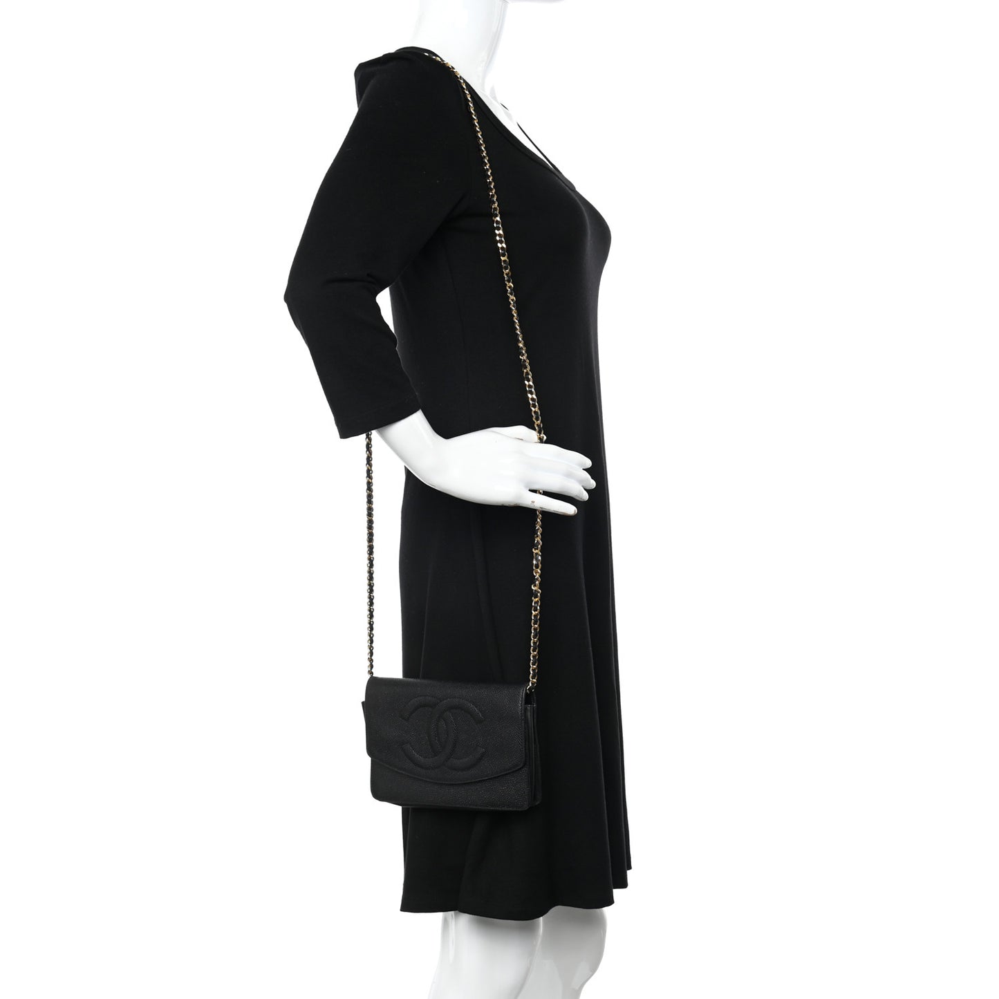Caviar Timeless CC Wallet on Chain WOC Black