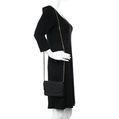 Chanel Caviar Timeless CC Wallet on Chain WOC Black 2 of 12
