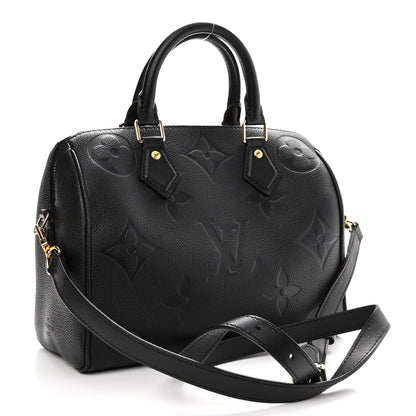 Louis Vuitton Empreinte Monogram Giant Speedy Bandouliere 25 Black 3 of 9