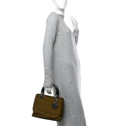 Christian Dior Nylon Cannage Medium Lady Dior Brown 2 of 11
