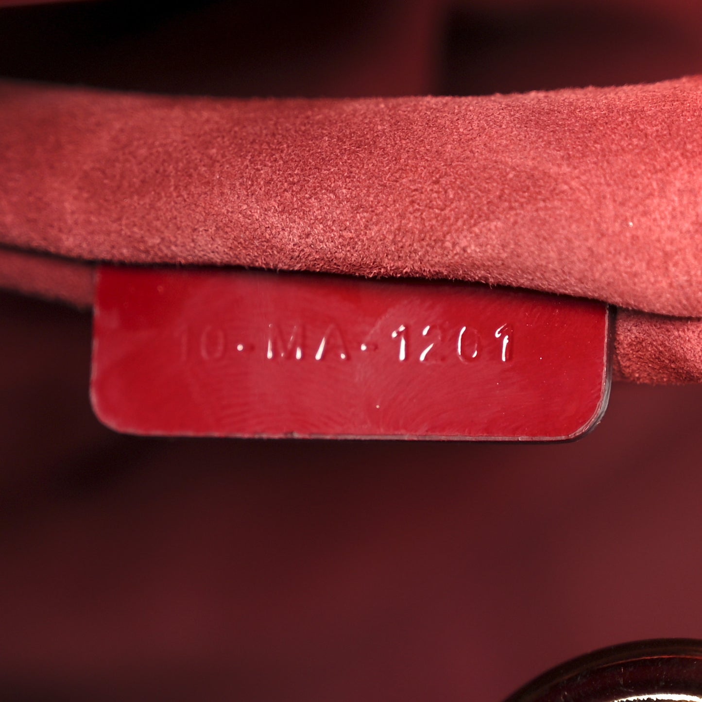 Patent Cannage Medium Lady Dior Red