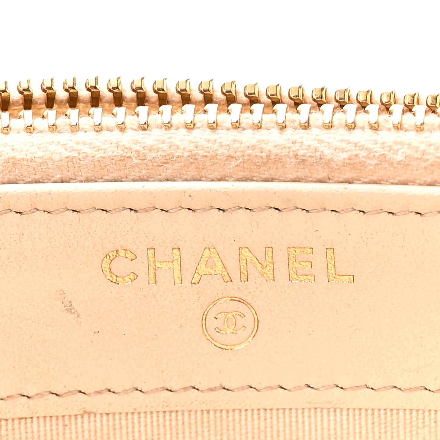 Canvas Small Deauville Clutch With Chain Light Beige