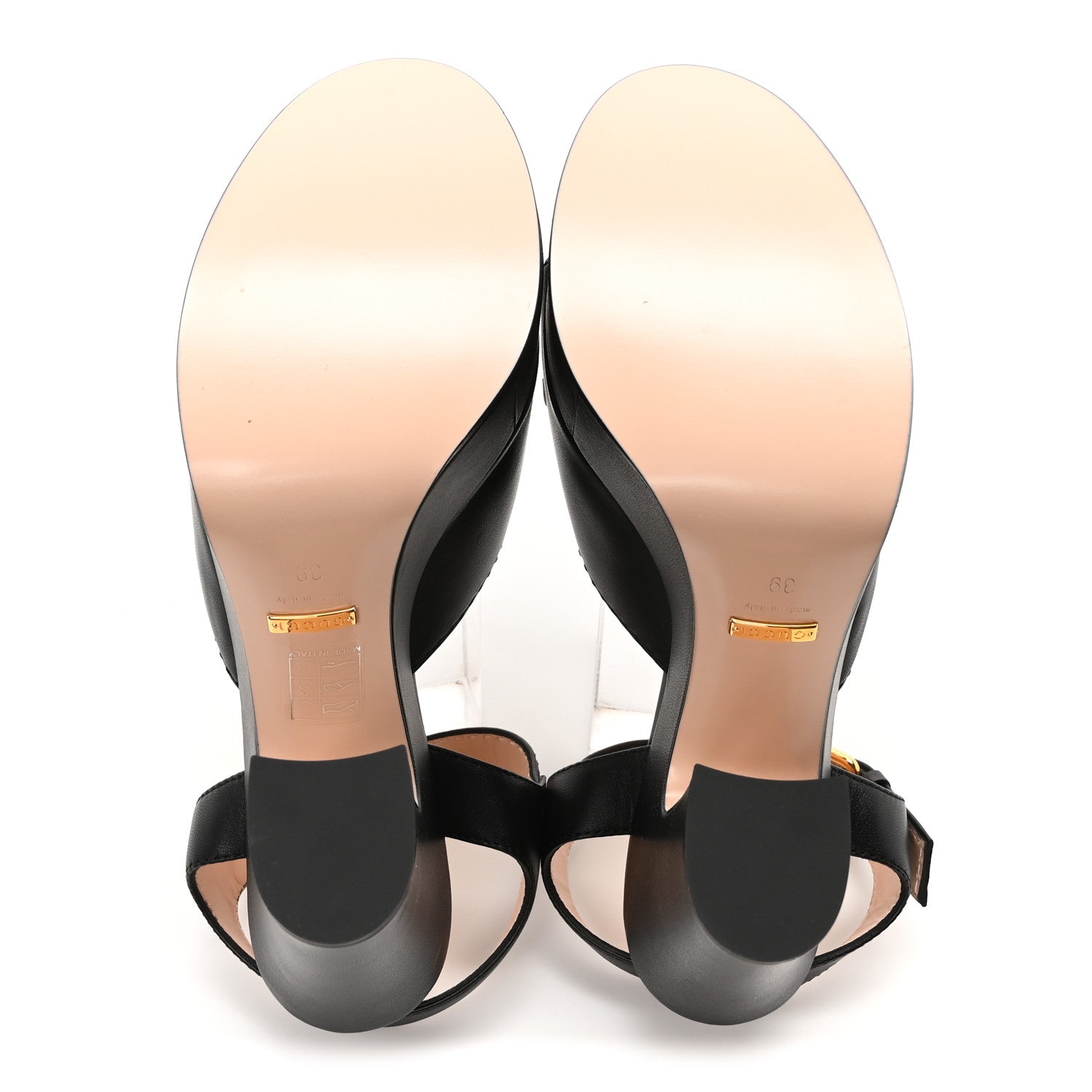 Gucci Nappa Charlotte Horsebit 40/135mm Platform Sandals 39 Black 6 of 9