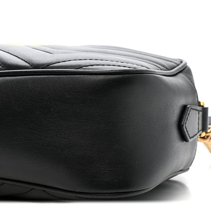 Gucci Calfskin Matelasse Small GG Marmont Chain Shoulder Bag Black 11 of 12