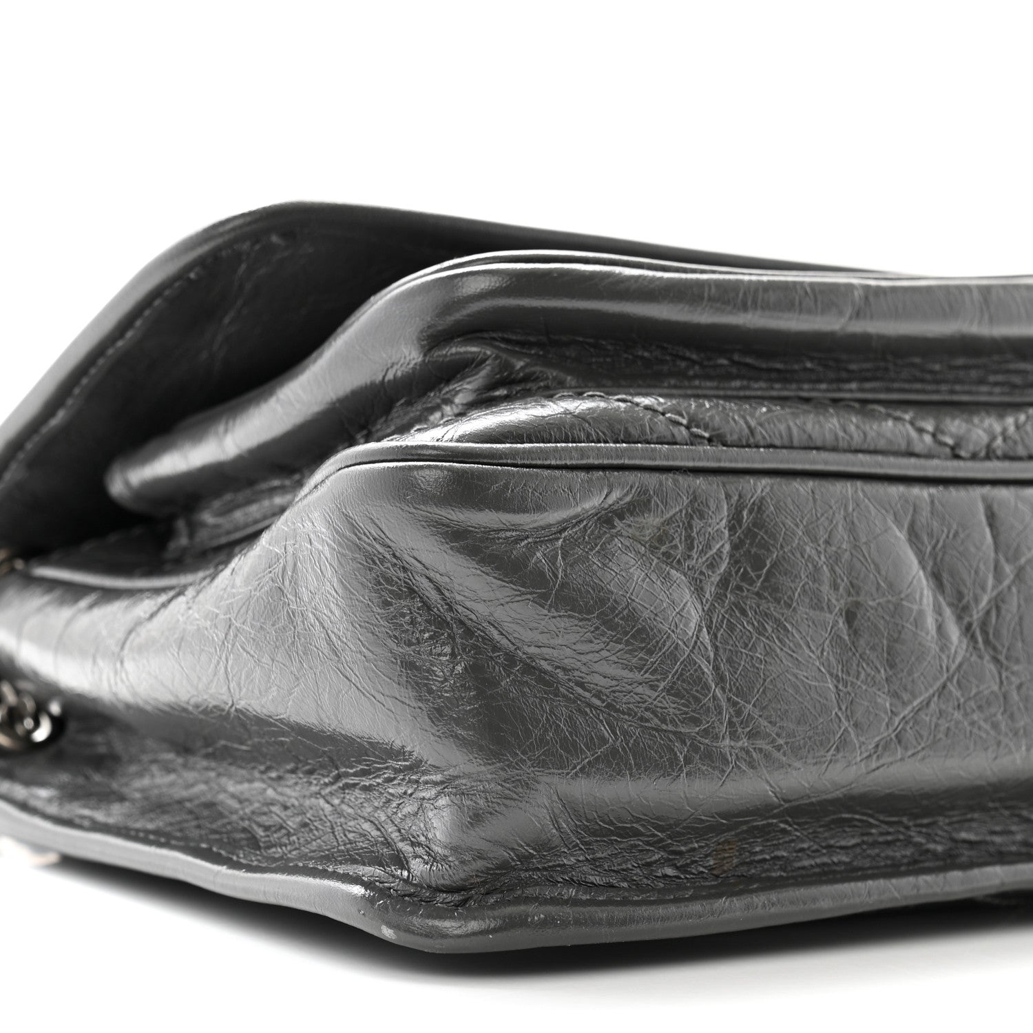 Saint Laurent Crinkled Calfskin Matelasse Monogram Baby Niki Chain Satchel Storm 9 of 13