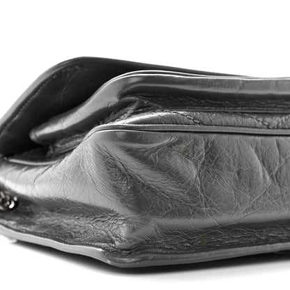 Saint Laurent Crinkled Calfskin Matelasse Monogram Baby Niki Chain Satchel Storm 9 of 13