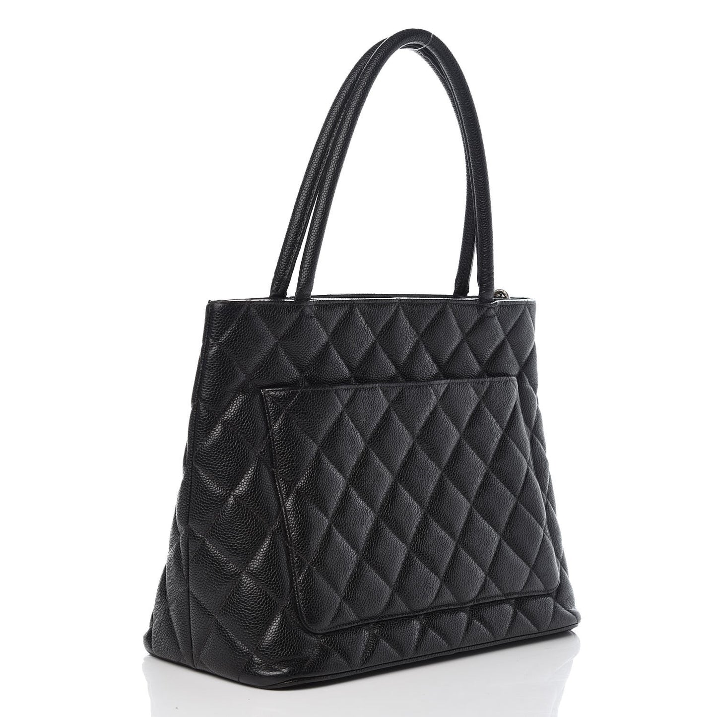 Caviar Quilted Medallion Tote Black