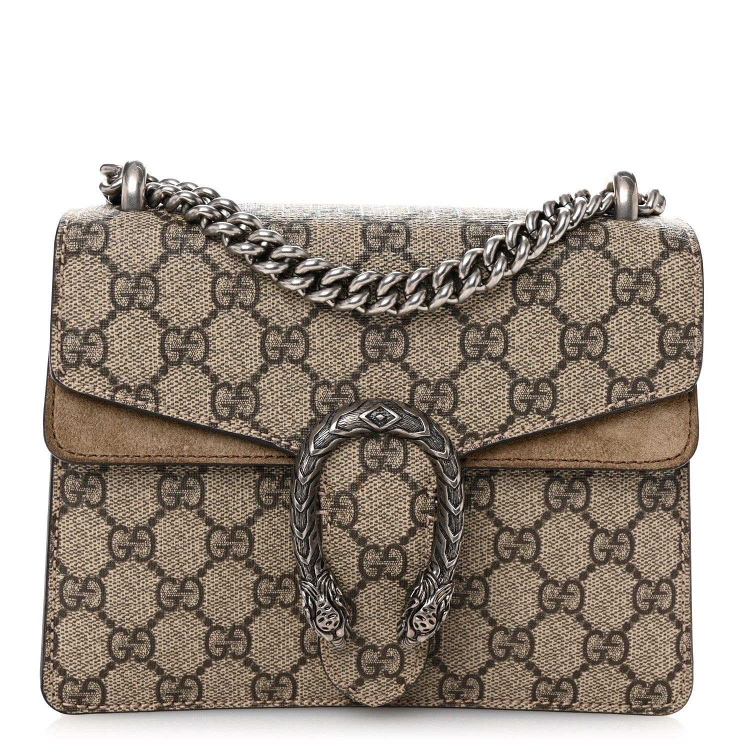 Gucci GG Supreme Monogram Mini Dionysus Shoulder Bag Taupe 1 of 10