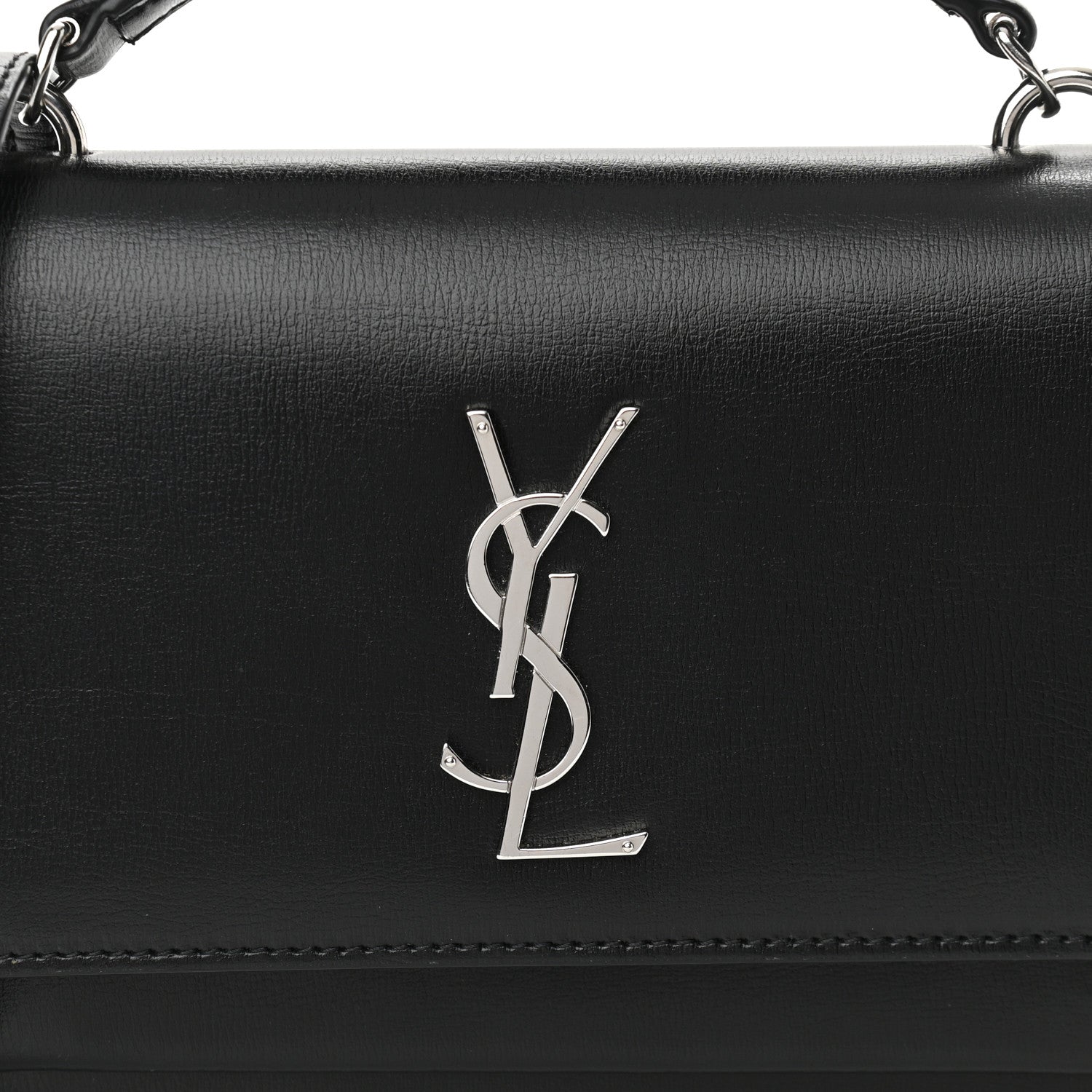 Saint Laurent Calfskin Monogram Sunset Chain Wallet Black 7 of 10