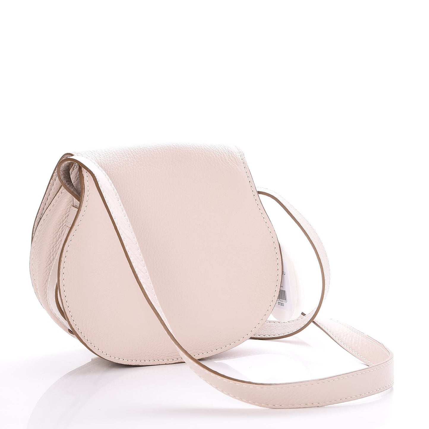 Calfskin Mini Marcie Round Crossbody Bag Abstract White