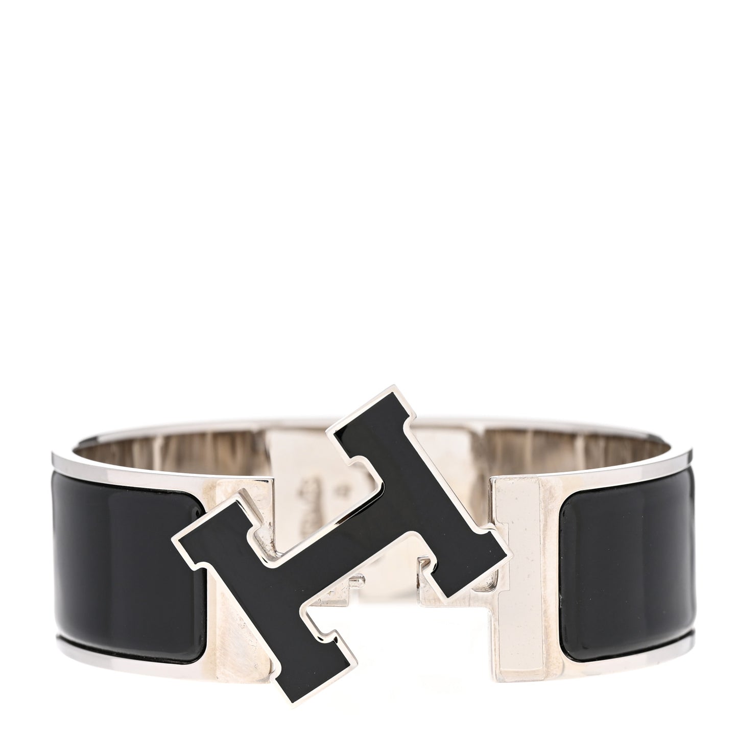 Enamel Wide Clic Clac H Bracelet PM Black