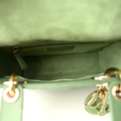 Christian Dior Lambskin Cannage Small My ABCDior Lady Dior Green 5 of 11