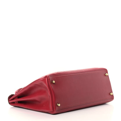 Hermes Tadelakt Ghillies Retourne Kelly 35 Rubis 4 of 12