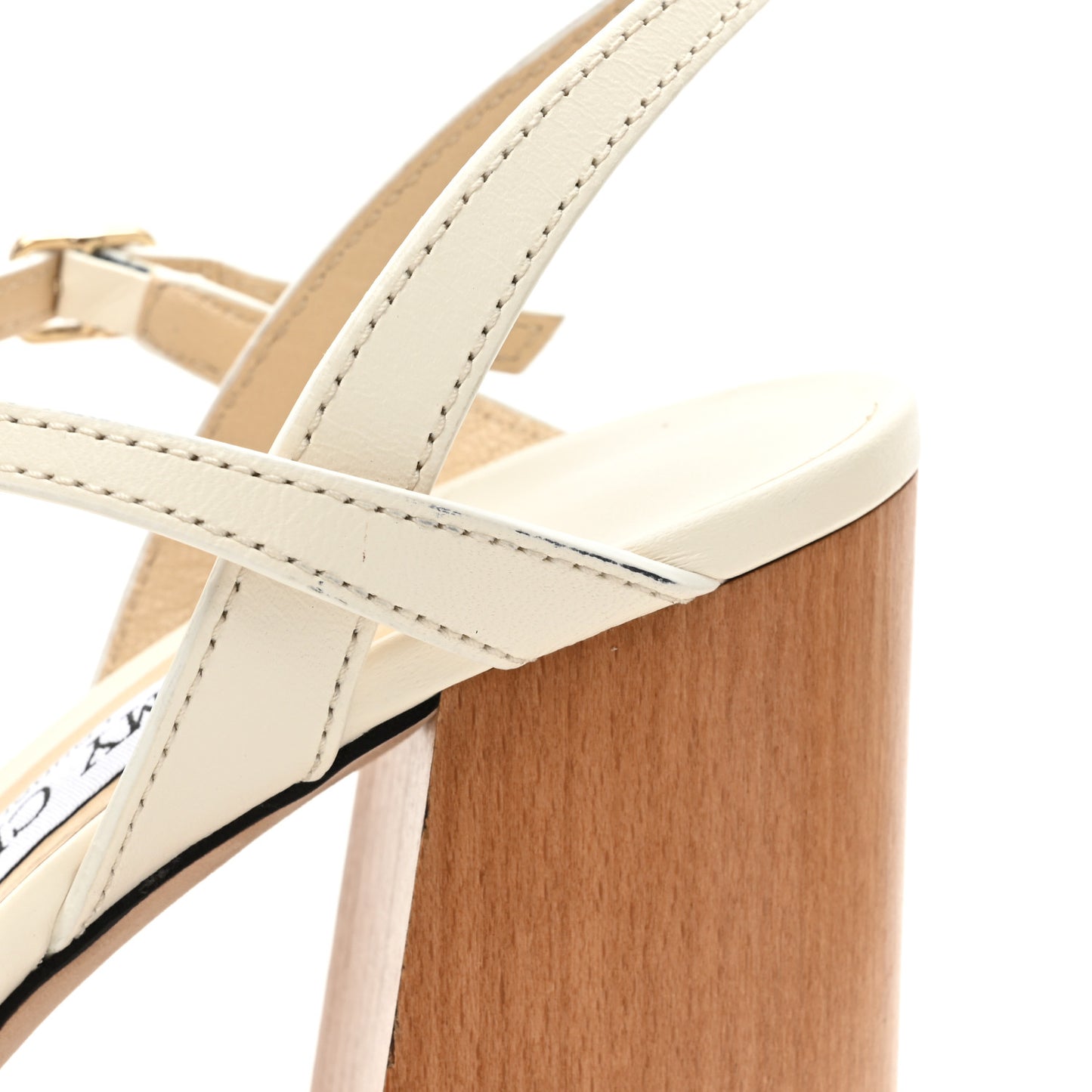 Calfskin Joya 85mm Sandals 37 Ivory