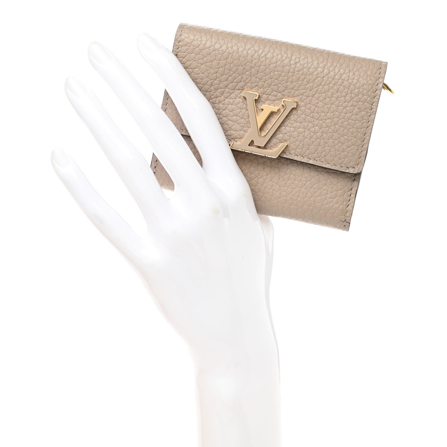Taurillon Capucines XS Wallet Galet