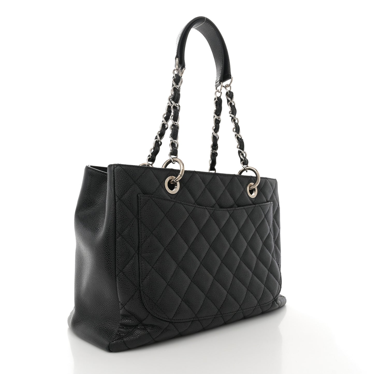 Caviar Quilted Grand Shopping Tote GST Black