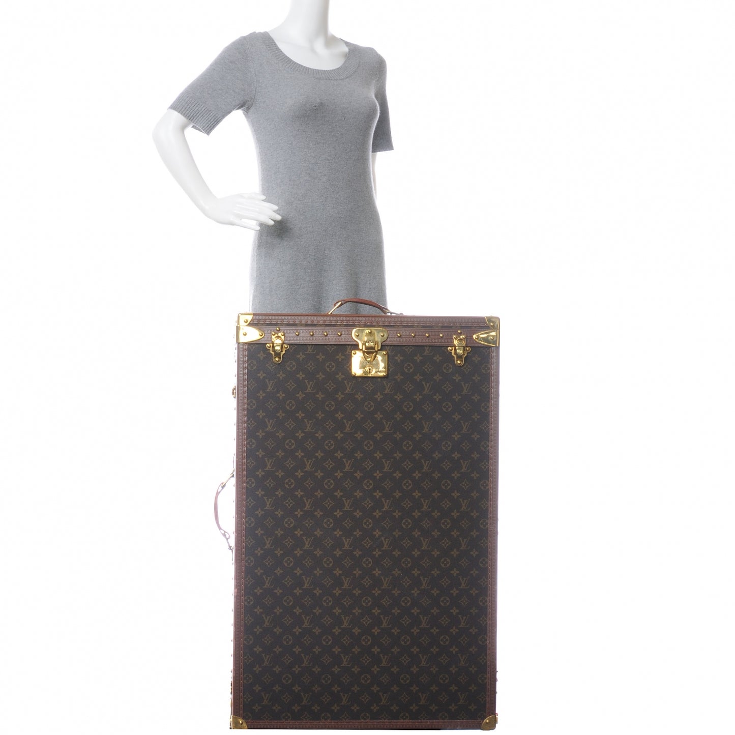 Monogram Custom Standing Wardrobe Trunk