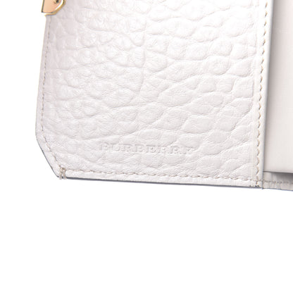 Burberry Signature Grain Calfskin Compact Wallet Stone White 7 of 9