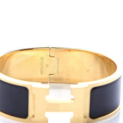 Hermes Enamel Wide Clic Clac H Bracelet GM Black 4 of 5