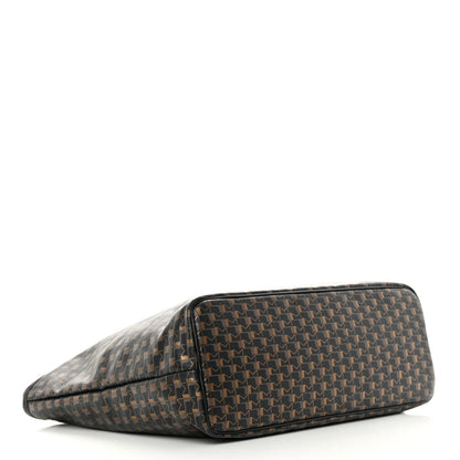 Moynat Grained Calfskin Canvas 1920 Oh! Tote Ruban MM Carbon Bronze 4 of 17