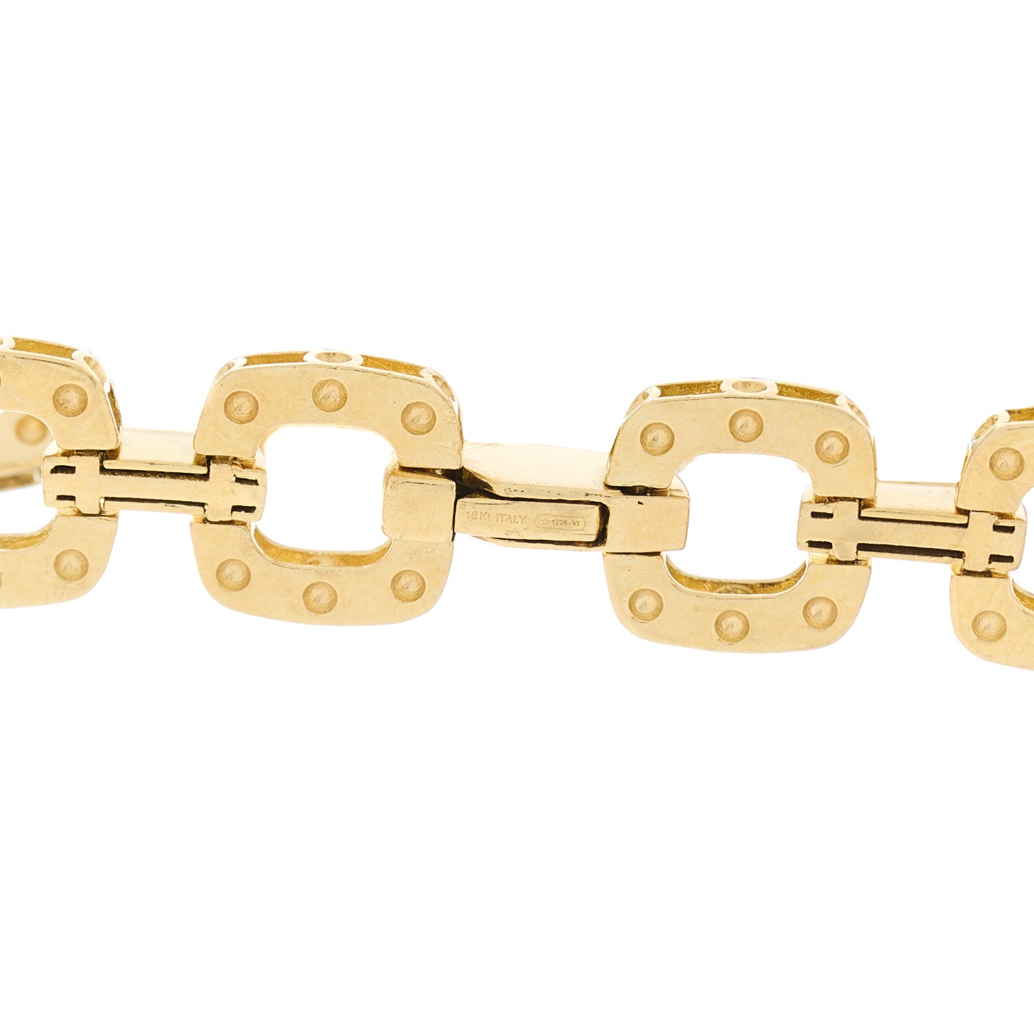 Roberto Coin 18K Yellow White Gold Diamond Pois Moi Link Necklace 4 of 4