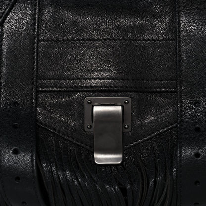 Proenza Schouler Lambskin Fringe PS1 Crossbody Pouch Black 8 of 14