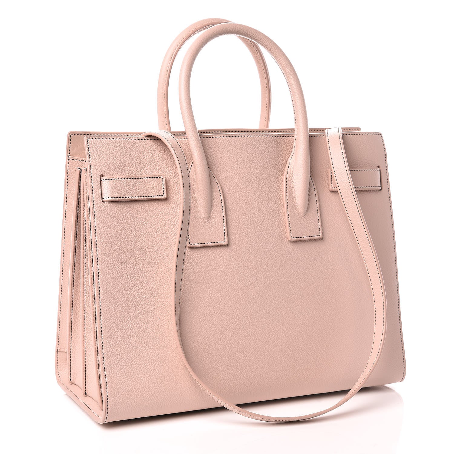 Saint Laurent Grained Calfskin Small Sac De Jour Rose 3 of 10