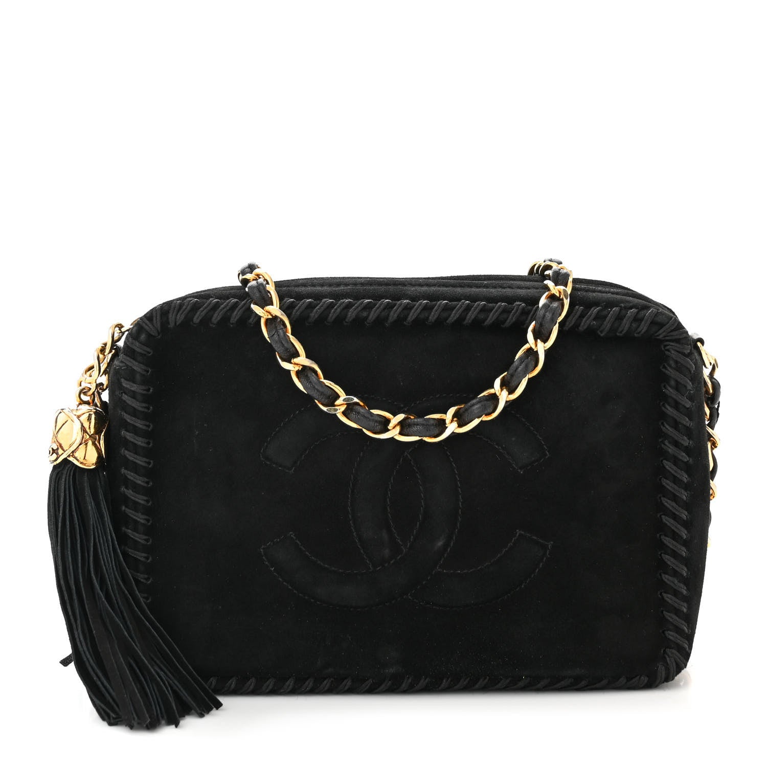 Chanel Suede CC Tassel Camera Case Black 1 of 11