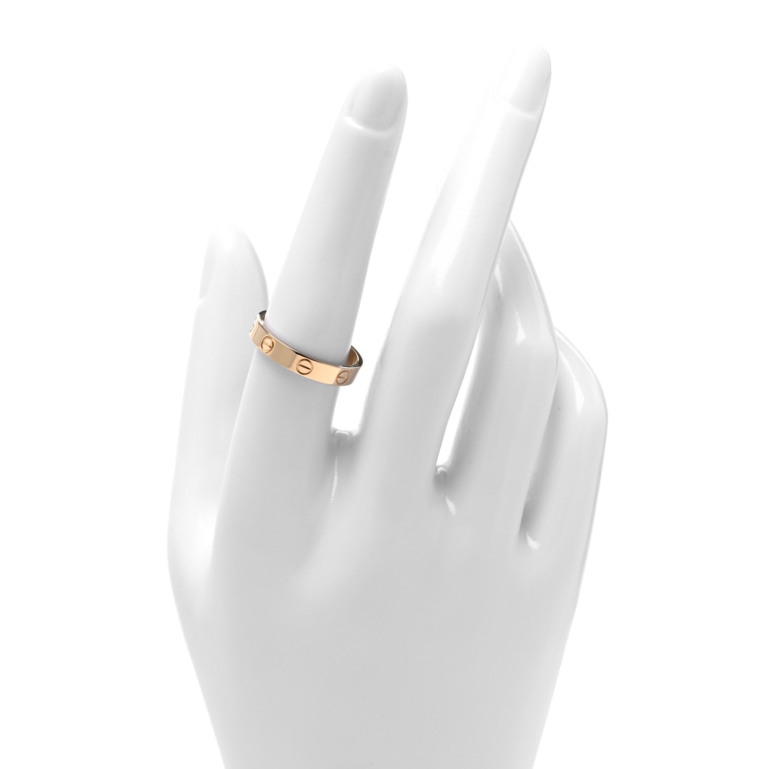 Cartier 18K Yellow Gold 3.5mm LOVE Wedding Band Ring 56 7.5 2 of 5