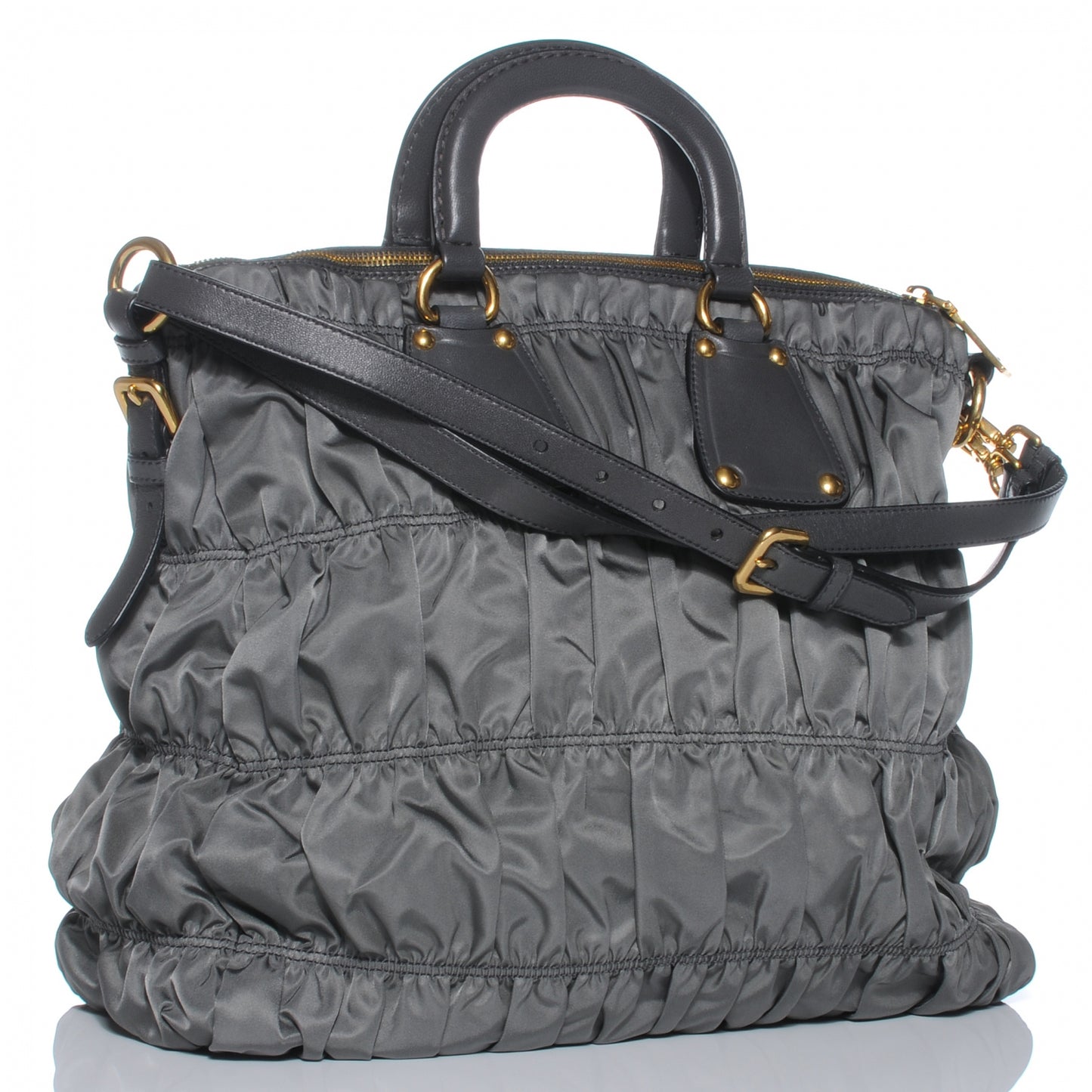 Tessuto Nylon Gaufre Tote Ardesia