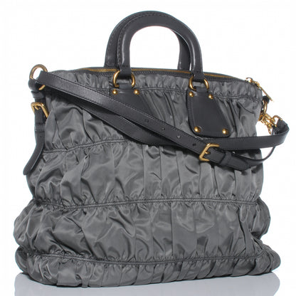 Prada Tessuto Nylon Gaufre Tote Ardesia 4 of 10