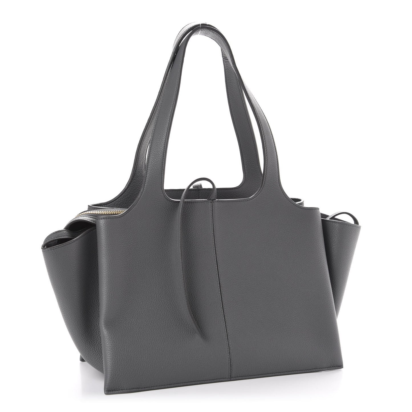 Baby Grained Calfskin Small Tri-Fold Bag Kohl