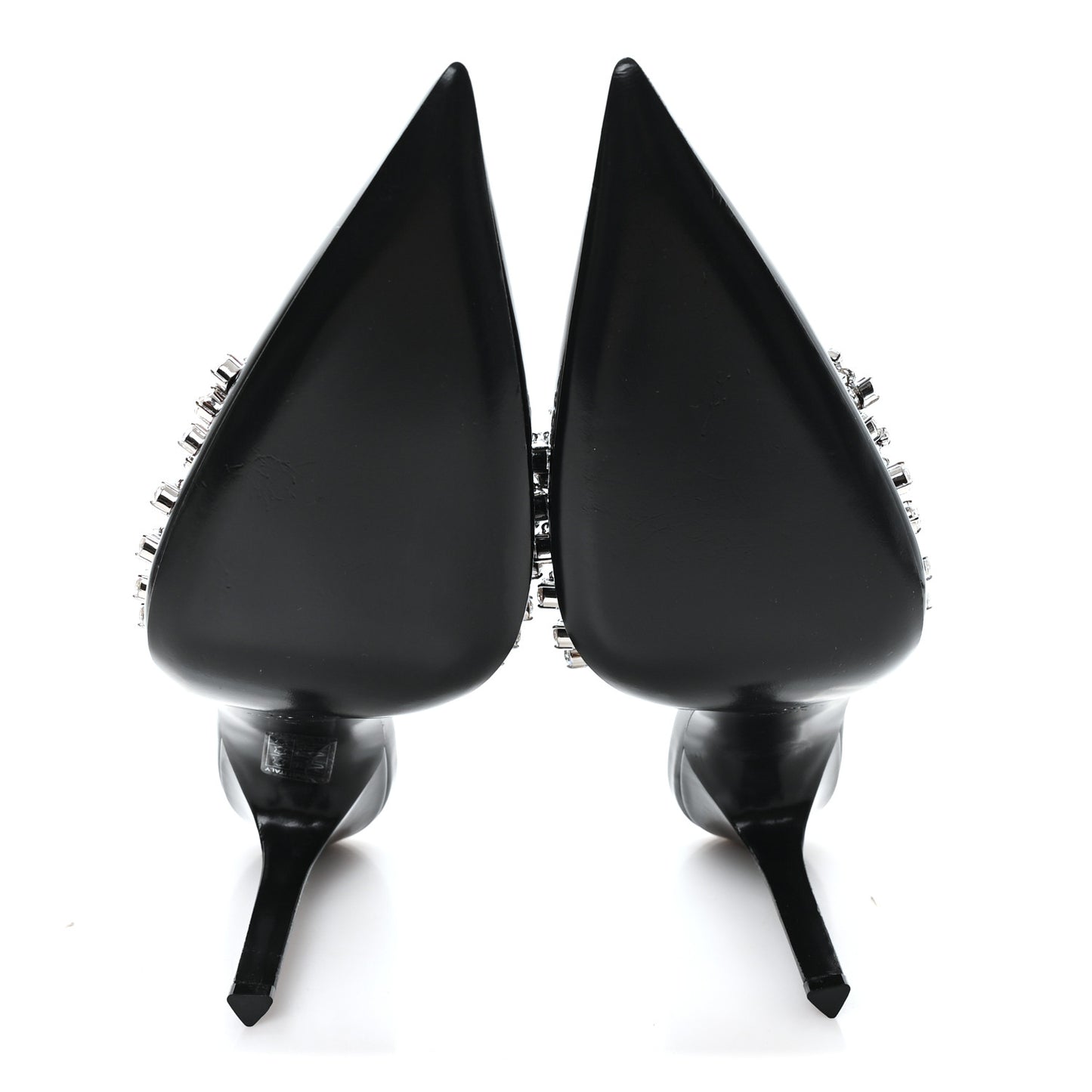 Vernice Crystal Nappa Charlotte Signoria Slingback Pumps 40 Black