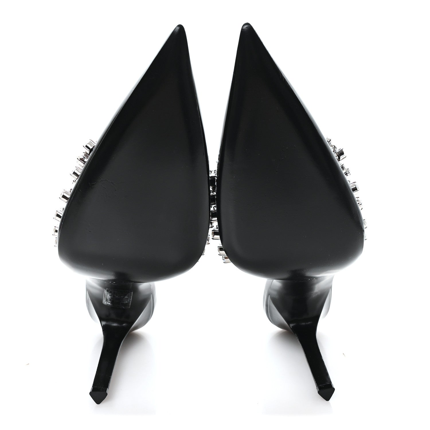 Gucci Vernice Crystal Nappa Charlotte Signoria Slingback Pumps 40 Black 6 of 9