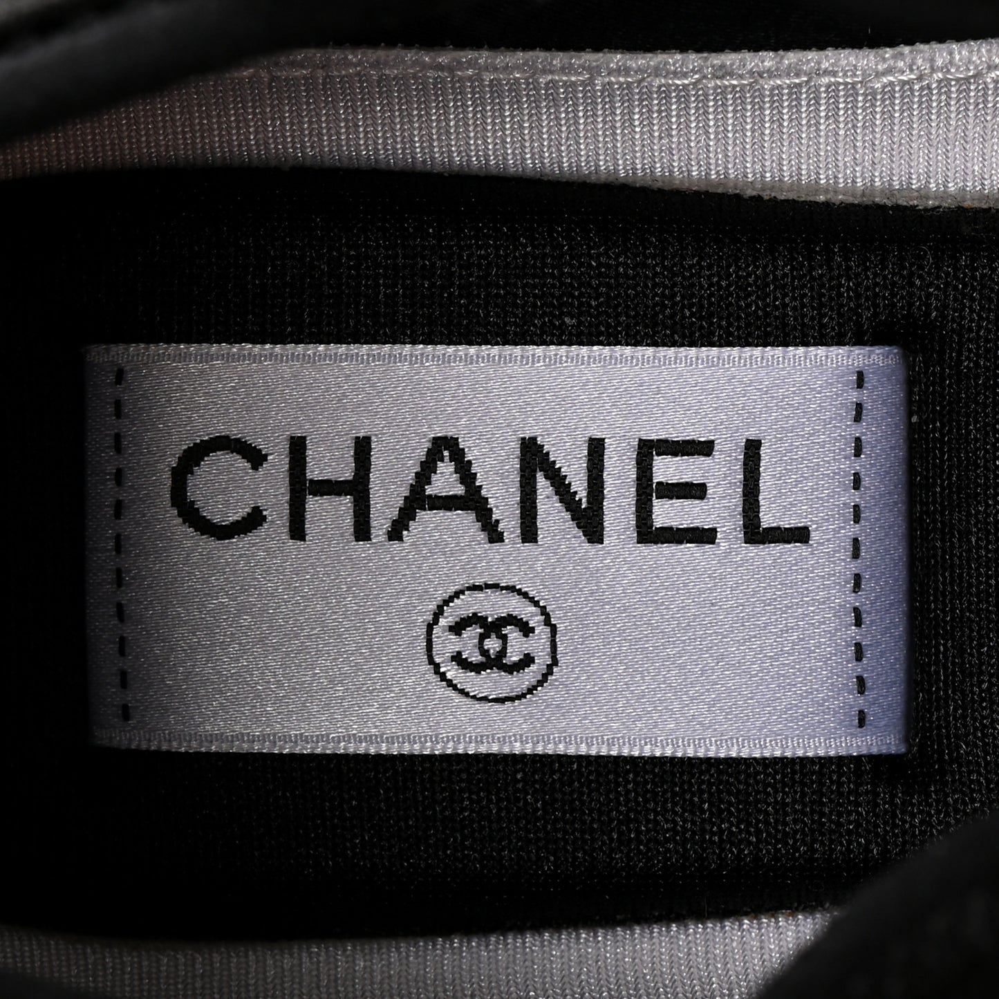 Velvet Calfskin Mixed Fibers CC Sneakers 36 Black