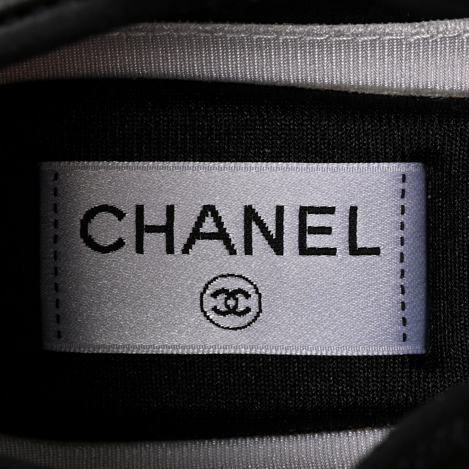 Chanel Velvet Calfskin Mixed Fibers CC Sneakers 36 Black 7 of 10