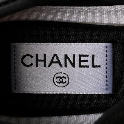 Chanel Velvet Calfskin Mixed Fibers CC Sneakers 36 Black 7 of 10