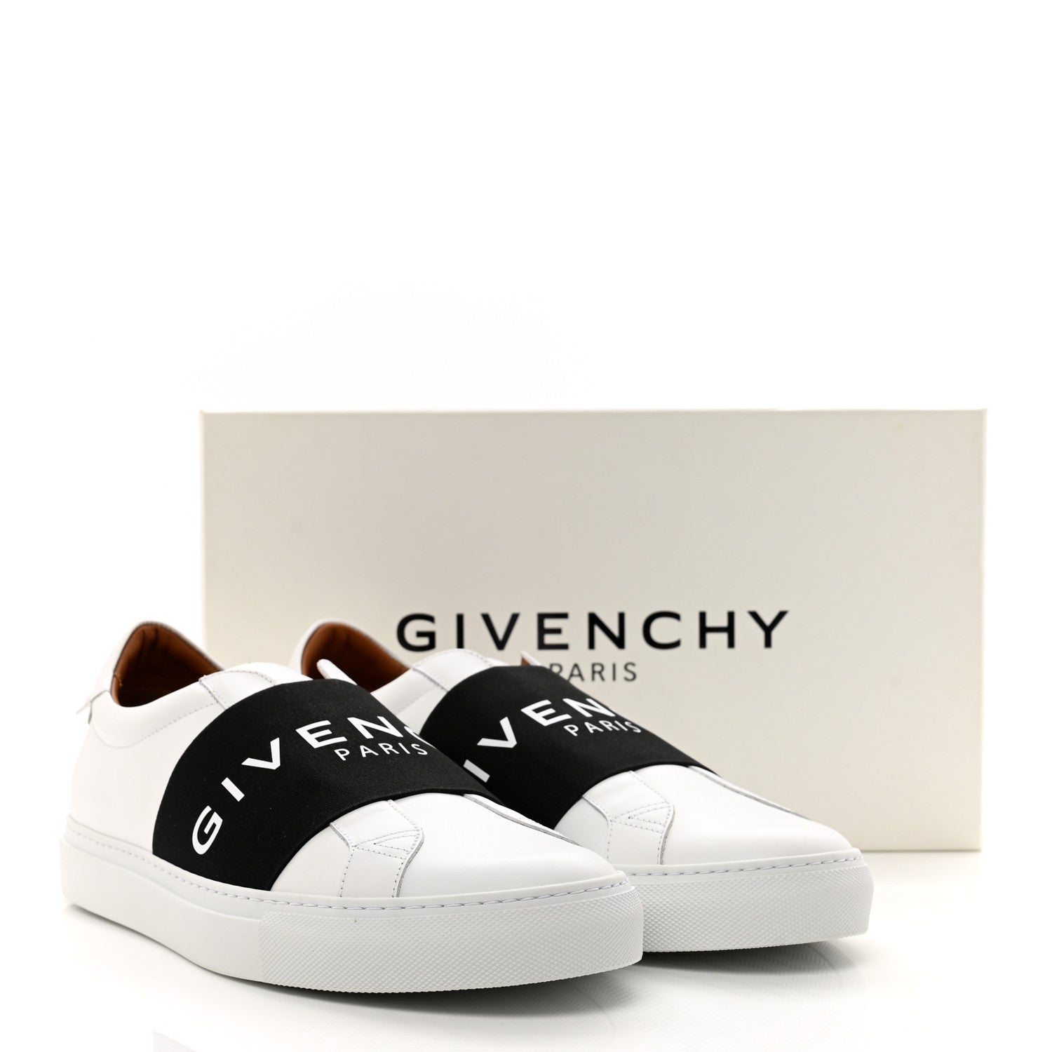 Givenchy Calfskin Band Logo Mens Urban Street Sneakers 45 White Black 9 of 9