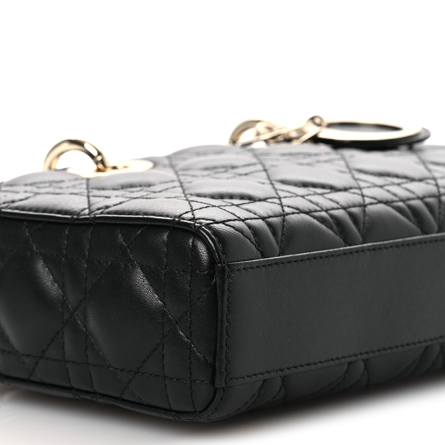 Lambskin Cannage Medium Lady D-Joy Black