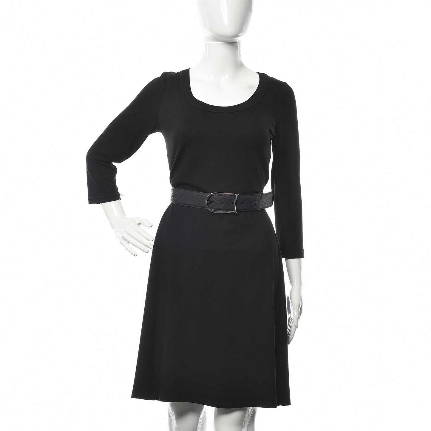 Rubber Guccissima Belt 85 34 Navy