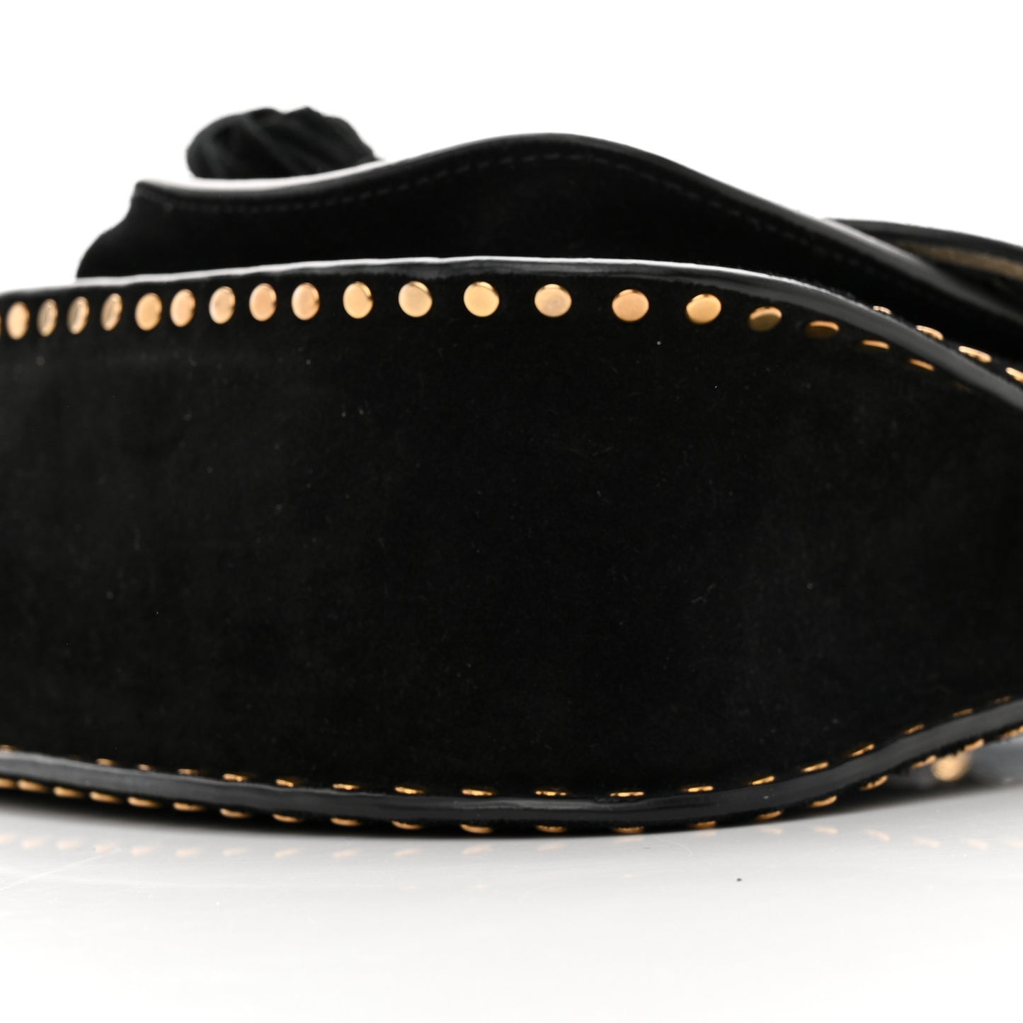 Suede Calfskin Braided Mini Hudson Shoulder Bag Black