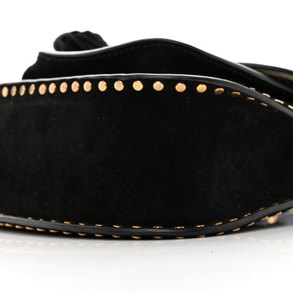 Chloe Suede Calfskin Braided Mini Hudson Shoulder Bag Black 9 of 9