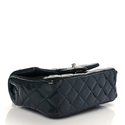 Chanel Patent Calfskin Quilted Mini Rectangular Flap Navy Blue 4 of 10
